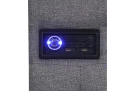 Lit Coffre Avec Tête De Lit Réglable + Led + Ports Usb + Lecteur Bluetooth + Sommier à Lattes -140x200 Cm - Lin - Gris 8 Lit Coffre Avec Tête De Lit Réglable + Led + Ports Usb + Lecteur Bluetooth + Sommier à Lattes -140x200 Cm - Lin - Gris -Magasin de lits lit 20093949
