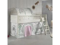 Lit Mi-hauteur 90x200 Sommier Inclus Et Housse Birdy Scott Blanc