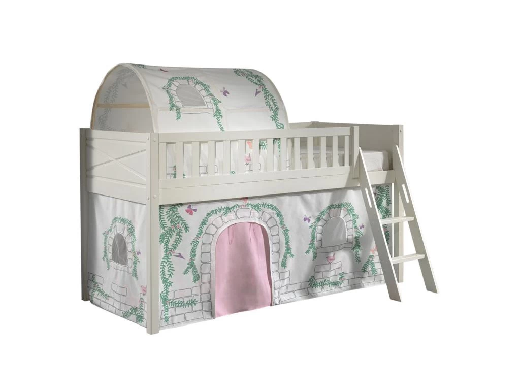 Lit Mi-hauteur 90x200 Sommier Inclus Et Housse Birdy Scott Blanc 2 Lit Mi-hauteur 90x200 Sommier Inclus Et Housse Birdy Scott Blanc – Image 2