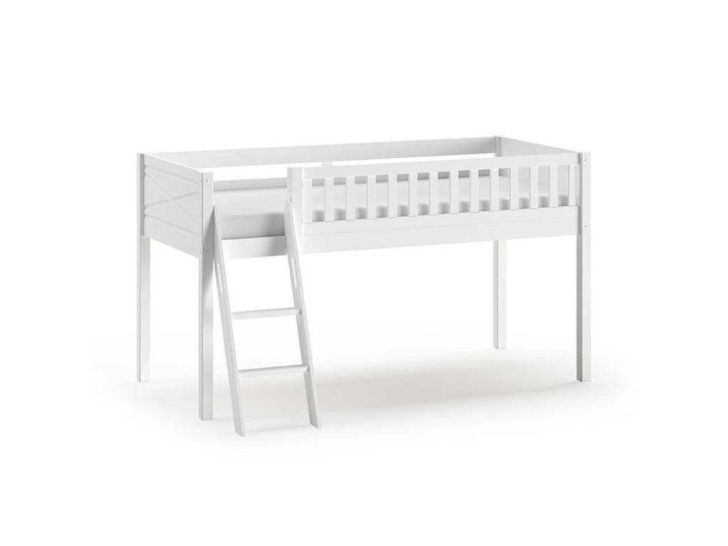 Lit Mi-hauteur 90x200 Sommier Inclus Et Housse Birdy Scott Blanc 3 Lit Mi-hauteur 90x200 Sommier Inclus Et Housse Birdy Scott Blanc – Image 3