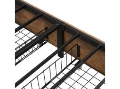 Lit Adulte - 4 Tiroirs - LED - Cadre En Métal - Similicuir - 140x200cm - Naturel Foncé 16 Lit Adulte - 4 Tiroirs - LED - Cadre En Métal - Similicuir - 140x200cm - Naturel Foncé -Magasin de lits lit 22125079