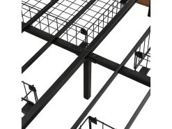 Lit Adulte - 4 Tiroirs - LED - Cadre En Métal - Similicuir - 140x200cm - Naturel Foncé 18 Lit Adulte - 4 Tiroirs - LED - Cadre En Métal - Similicuir - 140x200cm - Naturel Foncé -Magasin de lits lit 22125083