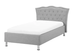 Lit Simple Avec Rangement En Tissu Gris 90 X 200 Cm METZ -Magasin de lits lit 22131083