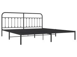 Cadre De Lit Métal Avec Tête De Lit Noir 200x200 Cm -Magasin de lits lit 22393427