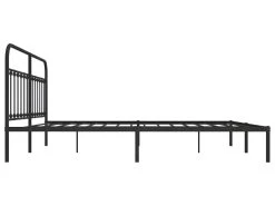 Cadre De Lit Métal Avec Tête De Lit Noir 200x200 Cm -Magasin de lits lit 22393431