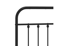 Cadre De Lit Métal Avec Tête De Lit Noir 200x200 Cm -Magasin de lits lit 22393435