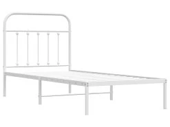 Cadre De Lit Métal Avec Tête De Lit Blanc 90x200 Cm -Magasin de lits lit 22394603