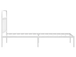 Cadre De Lit Métal Avec Tête De Lit Blanc 90x200 Cm -Magasin de lits lit 22394607
