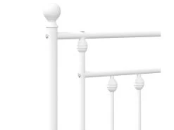 Cadre De Lit Métal Avec Tête De Lit Blanc 100x190 Cm -Magasin de lits lit 22394785