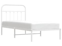 Cadre De Lit Métal Avec Tête De Lit Blanc 80x200 Cm 11 Cadre De Lit Métal Avec Tête De Lit Blanc 80x200 Cm -Magasin de lits lit 22394933