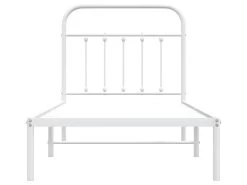 Cadre De Lit Métal Avec Tête De Lit Blanc 80x200 Cm 14 Cadre De Lit Métal Avec Tête De Lit Blanc 80x200 Cm -Magasin de lits lit 22394939