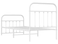 Cadre De Lit Métal Avec Tête De Lit/pied De Lit Blanc 80x200 Cm -Magasin de lits lit 22396041