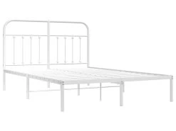 Cadre De Lit Métal Avec Tête De Lit Blanc 150x200 Cm -Magasin de lits lit 22396315