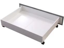 Lit Capitonné En Velours Avec 2 Tiroirs + Sommier à Lattes -140x200cm - Style Moderne - Gris -Magasin de lits lit 22476073