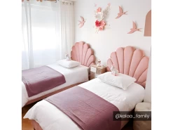 Lit Coquillage 90 X 190 Cm - Velours - Rose - MOANA 5 Lit Coquillage 90 X 190 Cm - Velours - Rose - MOANA -Magasin de lits lit 22495885