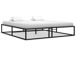 Cadre De Lit Noir Métal 160x200 Cm