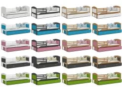 Lit Gigogne Mateo 90x190 Blanc - Bleu Livré Avec Sommiers, Tiroir Et Matelas En Mousse De 7cm 7 Lit Gigogne Mateo 90x190 Blanc - Bleu Livré Avec Sommiers, Tiroir Et Matelas En Mousse De 7cm -Magasin de lits lit 22709023