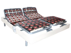 Lit électrique Relaxation Tout Plots Matelas à Mémoire De Forme Et Mousse Haute Résilience - 2 X 90 X 200 Cm - Blanc - HERA De DREAMEA -Magasin de lits lit 4597157