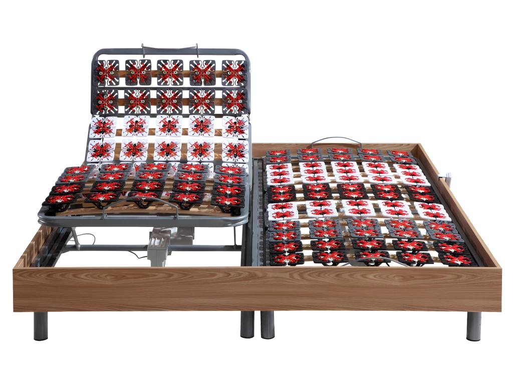 Lit électrique Relaxation Tout Plots Matelas Accueil Latex - 2 X 90 X 200 Cm - Naturel Clair - ETHER De DREAMEA 2 Lit électrique Relaxation Tout Plots Matelas Accueil Latex - 2 X 90 X 200 Cm - Naturel Clair - ETHER De DREAMEA – Image 2