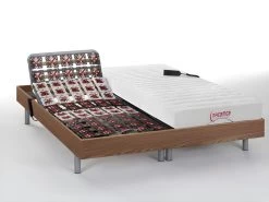 Lit électrique Relaxation Tout Plots Matelas Accueil Latex - 2 X 90 X 200 Cm - Naturel Clair - ETHER De DREAMEA