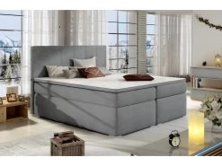 Ensemble Boxspring Complet Tête De Lit + Sommiers + Matelas + Surmatelas BORIS De VENESETTI - Tissu Luxe Gris Clair - 140x200 Cm 7 Ensemble Boxspring Complet Tête De Lit + Sommiers + Matelas + Surmatelas BORIS De VENESETTI - Tissu Luxe Gris Clair - 140x200 Cm -Magasin de lits lit 8863575