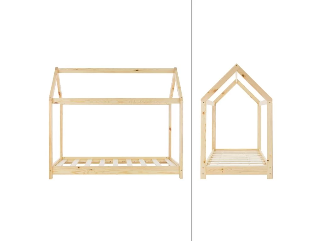 Lit D'enfant En Bois De Pin Massif Naturel 140x70 Cm ML-DESIGN 2 Lit D'enfant En Bois De Pin Massif Naturel 140x70 Cm ML-DESIGN – Image 2