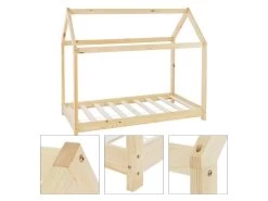 Lit D'enfant En Bois De Pin Massif Naturel 140x70 Cm ML-DESIGN 8 Lit D'enfant En Bois De Pin Massif Naturel 140x70 Cm ML-DESIGN -Magasin de lits lit 9256669