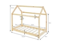 Lit D'enfant En Bois De Pin Massif Naturel 140x70 Cm ML-DESIGN 9 Lit D'enfant En Bois De Pin Massif Naturel 140x70 Cm ML-DESIGN -Magasin de lits lit 9256671