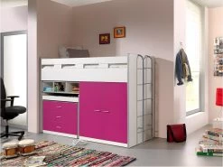 Lit Combiné 70 90x200 Sommier Inclus Bonny - Fuchsia 7 Lit Combiné 70 90x200 Sommier Inclus Bonny - Fuchsia -Magasin de lits lit 9573019