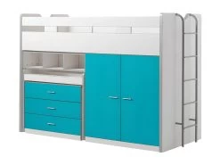 Lit Combiné 70 90x200 Sommier Inclus Bonny - Turquoise