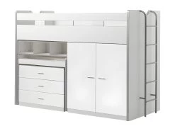 Lit Combiné 70 90x200 Sommier Inclus Bonny - Blanc