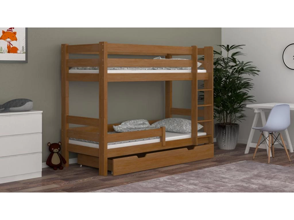 Lit Superposé En Pin Massif 190x90 Alder 2 Lit Superposé En Pin Massif 190x90 Alder – Image 2