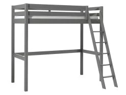 Lit Mezzanine 90x200 Sommier Inclus Pino Gris