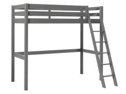 Lit Mezzanine 90x200 Sommier Inclus Pino Gris -Magasin de lits lit 9579771