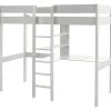 Lit Mezzanine 90x200 Sommier Inclus Avec Bureau Pino - Blanc