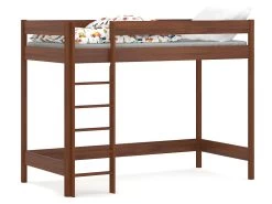 Lit Mezzanine En Pin Massif 180x80 Palissandre