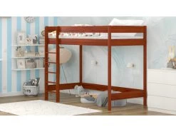 Lit Mezzanine En Pin Massif 180x80 Palissandre 7 Lit Mezzanine En Pin Massif 180x80 Palissandre -Magasin de lits lit 9580073