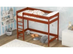 Lit Mezzanine En Pin Massif 180x80 Palissandre 8 Lit Mezzanine En Pin Massif 180x80 Palissandre -Magasin de lits lit 9580075