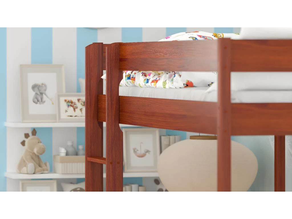 Lit Mezzanine En Pin Massif 180x80 Palissandre 5 Lit Mezzanine En Pin Massif 180x80 Palissandre – Image 5