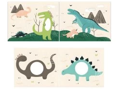 Lit Mi-Hauteur 90x200 Sommier Inclus Housse Dino Pino Bois -Magasin de lits lit 9580387