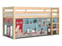 Lit Mi-Hauteur 90x200 Sommier Inclus Housse Pet Shop Pino Bois 7 Lit Mi-Hauteur 90x200 Sommier Inclus Housse Pet Shop Pino Bois -Magasin de lits lit 9580411