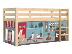 Lit Mi-Hauteur 90x200 Sommier Inclus Housse Pet Shop Pino Bois 8 Lit Mi-Hauteur 90x200 Sommier Inclus Housse Pet Shop Pino Bois -Magasin de lits lit 9580413