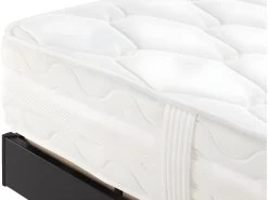 Lit électrique Relaxation Matelas Ressorts Ensachés Et Mémoire Forme APOLLO De DREAMEA - Noir - 2 X 80 X 200 Cm -Magasin de lits literie relaxation 169503