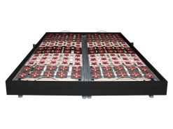 Sommier électrique De Relaxation 2x65 Plots Déco Bois Noir - 2 X 80 X 200 Cm - Moteurs OKIN - NAFURI De DREAMEA -Magasin de lits literie relaxation 182388