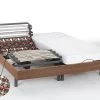 Lit électrique Relaxation Lattes Et Plots Matelas Latex PANDORA II De DREAMEA - Moteurs OKIN - Chêne Naturel - 2 X 90 X 200 Cm
