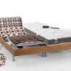 Lit électrique Relaxation Tout Plots Matelas 100% Latex 3 Zones JUPITER De DREAMEA - Naturel Clair - 2 X 80 X 200 Cm - Moteurs OKIN