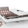Lit électrique Relaxation Tout Plots Matelas 100% Latex 3 Zones JUPITER De DREAMEA - Blanc - 2 X 80 X 200 Cm - Moteurs OKIN