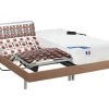 Lit électrique Relaxation Tout Plots Matelas Ressorts Ensachés Et Mémoire Forme PHANES De DREAMEA - Moteurs OKIN - Chêne - 2 X 90 X 200 Cm