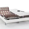 Lit électrique Relaxation Tout Plots Matelas 100% Latex 3 Zones JUPITER De DREAMEA - Blanc - 2 X 70 X 190 Cm - Moteurs OKIN
