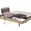 Lit électrique Relaxation Tout Plots Matelas Mémoire De Forme ATRIDE De DREAMEA - Moteurs OKIN - Chêne Naturel - 2 X 80 X 200 Cm